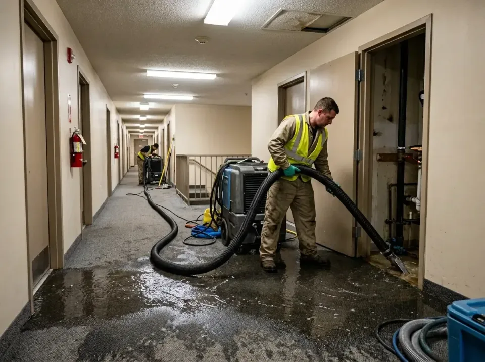 multi-unit-apartment-hallway-f-005 — frequently asked questions, Emergency Burst Pipe Water Extraction & Removal in Shorelin…